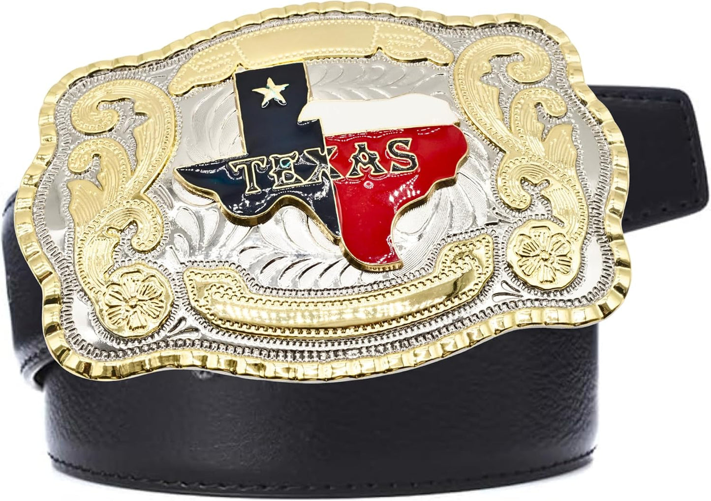 Western Belt Buckles for Men Women - Texas Map Buckles - Rodeo Cowboy Belt Buckle - Fits up to 2 Inch Belts