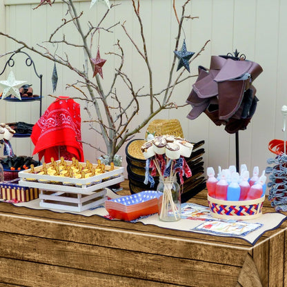 2 Pack Western Party Tablecloths, 54X87'' Rectangular Plastic Disposable Western Themed Table Covers for Kids Birthday Parties