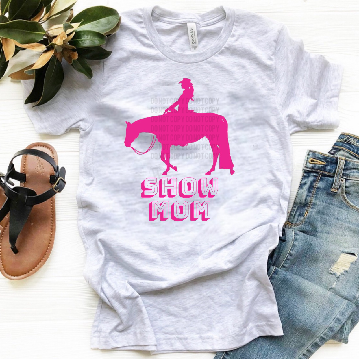 Show Mom Western Pleasure Horse w/ Pink - Ash Grey